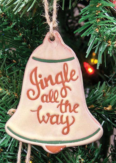 Jingle All The Way Ceramic Bell Ornament - The Fox Decor